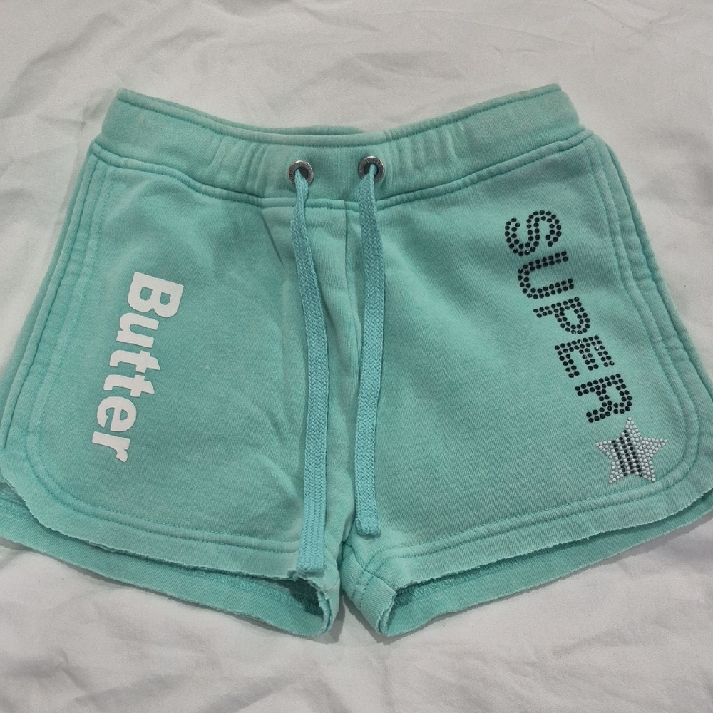 Butter Green Relaxed Fit Shorts with Drawstring